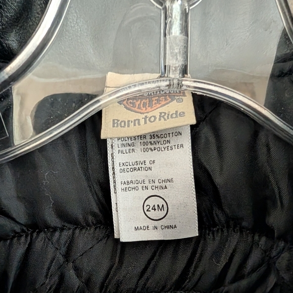 Harley-Davidson Vintage Toddler Faux Leather Jacket Born To Ride 24 Months - Picture 5 of 10